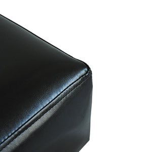 Hocker Chesterfield 40x30x24cm Kunstleder Schwarz