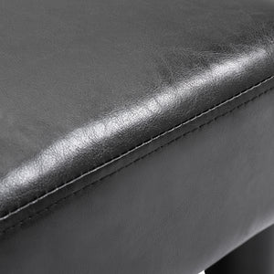 Hocker Chesterfield 40x30x24cm Kunstleder Schwarz