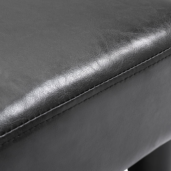 Hocker Chesterfield 40x30x24cm Kunstleder Schwarz