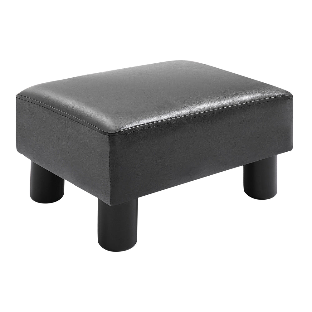 Sgabello Chesterfield 40x30x24cm similpelle nero