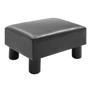 Hocker Chesterfield 40x30x24cm Kunstleder Schwarz