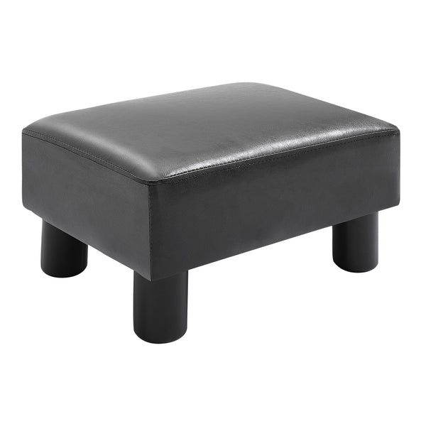 Hocker Chesterfield 40x30x24cm Kunstleder Schwarz