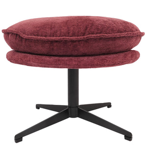 Hocker mit Polster Fusshocker Ottomane Chenille beere