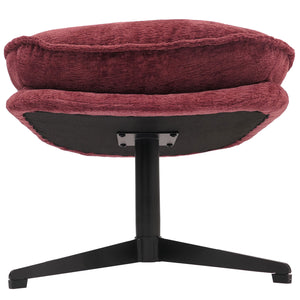 Hocker mit Polster Fusshocker Ottomane Chenille beere