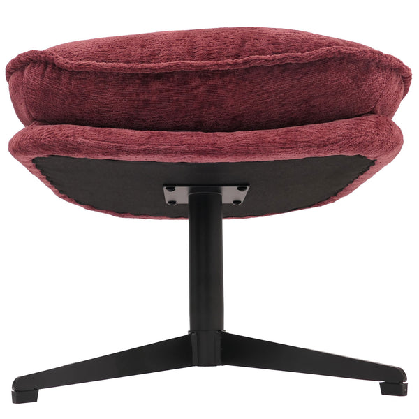 Hocker mit Polster Fusshocker Ottomane Chenille beere