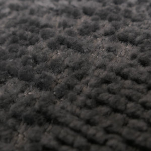 Hocker mit Polster Fusshocker Ottomane Chenille grau