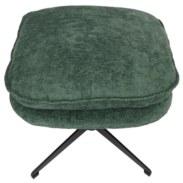 Hocker mit Polster Fusshocker Ottomane Chenille grün
