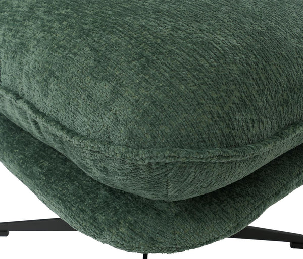 Hocker mit Polster Fusshocker Ottomane Chenille grün