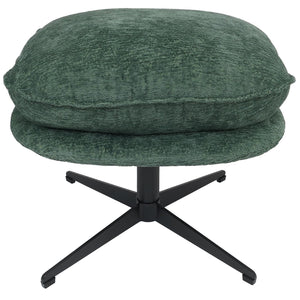 Hocker mit Polster Fusshocker Ottomane Chenille grün