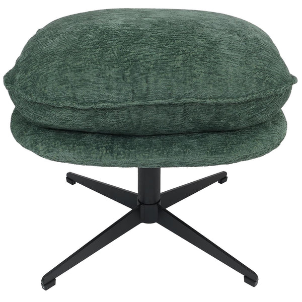 Hocker mit Polster Fusshocker Ottomane Chenille grün