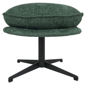 Hocker mit Polster Fusshocker Ottomane Chenille grün