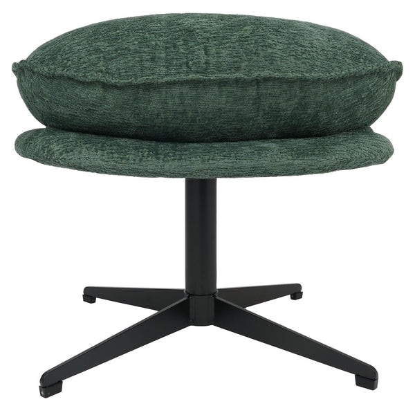 Hocker mit Polster Fusshocker Ottomane Chenille grün