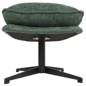 Hocker mit Polster Fusshocker Ottomane Chenille grün