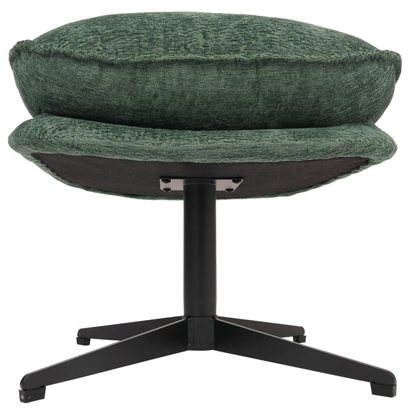 Hocker mit Polster Fusshocker Ottomane Chenille grün