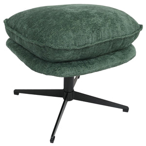 Hocker mit Polster Fusshocker Ottomane Chenille grün