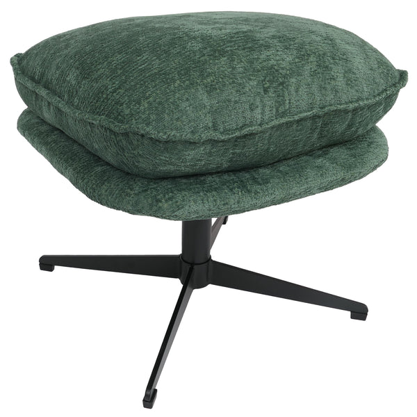 Hocker mit Polster Fusshocker Ottomane Chenille grün