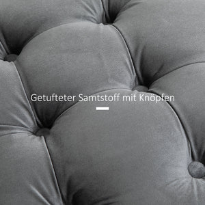 Hocker mit Stauraum Vintage 55x55x42cm Kohlegrau