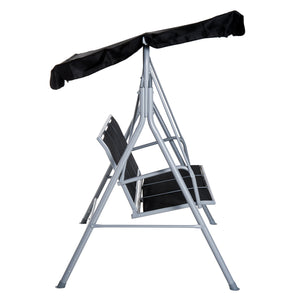 Hollywoodschaukel 3-Sitzer mit verstellbarem Sonnendach für Garten
