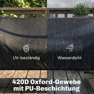 Hollywoodschaukel Abdeckung Schutzhülle für 3-Sitzer Gartenschaukel wetterfest wasserdicht