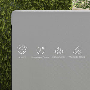 Hollywoodschaukel Abdeckung Schutzhülle wetterfest für Gartenmöbel 215x155x150cm grau