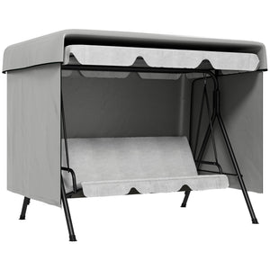 Hollywoodschaukel Abdeckung Schutzhülle wetterfest für Gartenmöbel 215x155x150cm grau