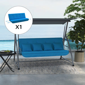 Hollywoodschaukel Auflage Kissen 170cm bequem Blau