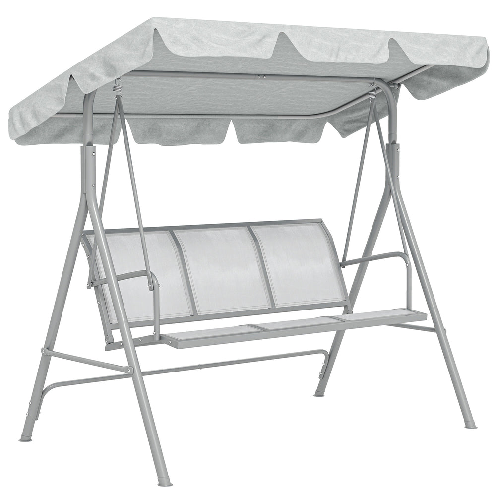 Hollywoodschaukel 3-Sitzer mit Sonnendach für Garten und Terrasse