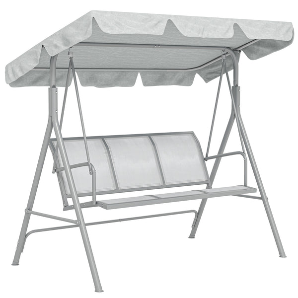 Hollywoodschaukel 3-Sitzer mit Sonnendach für Garten und Terrasse