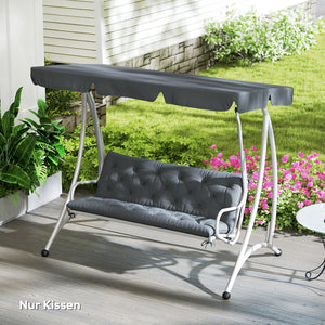 Balançoire Hollywood avec coussins, gris foncé