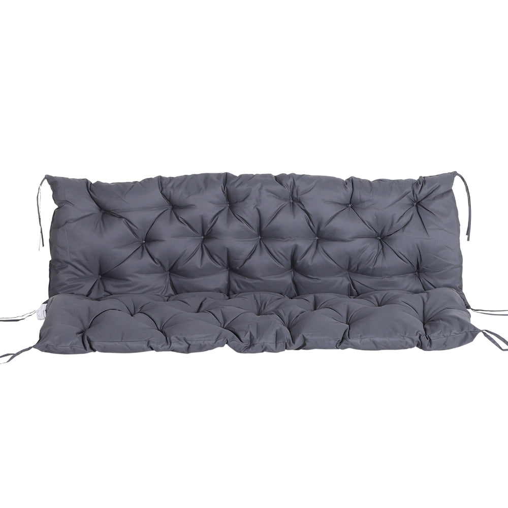 Balançoire Hollywood avec coussins, gris foncé
