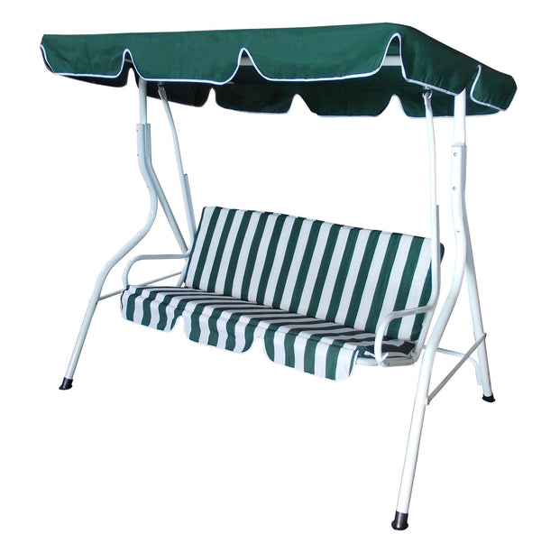 Hollywoodschaukel FLORIDA 3-sitzer, weiss / grün
