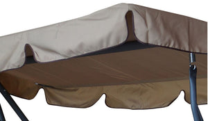 Hollywoodschaukel MIAMI 4-sitzer, grau / creme, mit Liegefunktion