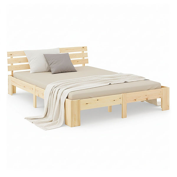 Doppelbett Holzbett Futonbett 140x200 natur