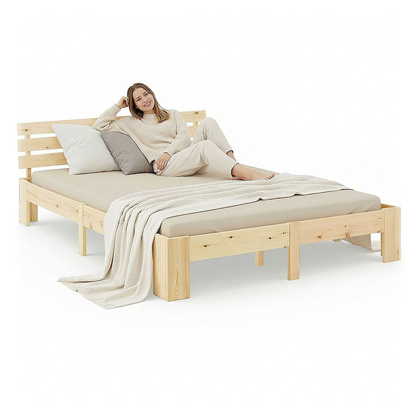 Doppelbett Holzbett Futonbett 140x200 natur