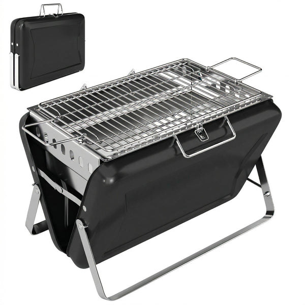 Holzkohlegrill BBQ Smoker klappbar für Camping Outdoor Edelstahl