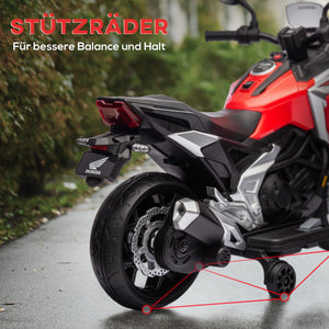 Kindermotorrad elektrisch Honda mit Musik und Licht 3-6 Jahre rot