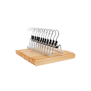 Hosenbügel Kleiderbügel Holz 12er-Set Natur