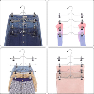 Hosenbügel Kleiderbügel mit Clips 3er-Set Schwarz