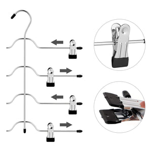 Hosenbügel Kleiderbügel mit Clips 3er-Set Schwarz