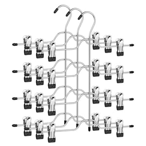 Hosenbügel Kleiderbügel mit Clips 3er-Set Schwarz
