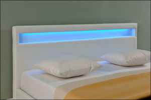 Kunstlederbett Paris mit LED RGB Beleuchtung 180x200cm Corium