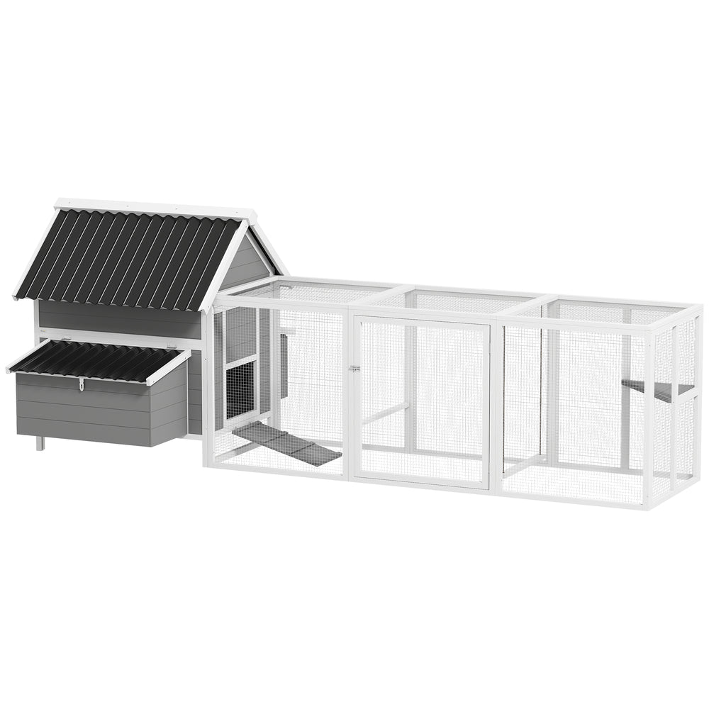 Hühnerstall gross für 7 bis 10 Hühner mit Nistkästen und Sitzstangen