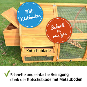 Hühnerstall Hühnerhaus Superhenne mit Nistkasten