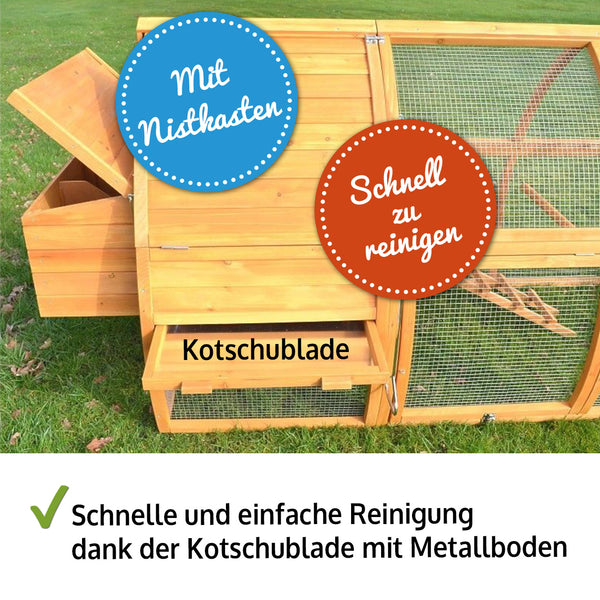 Hühnerstall Hühnerhaus Superhenne mit Nistkasten