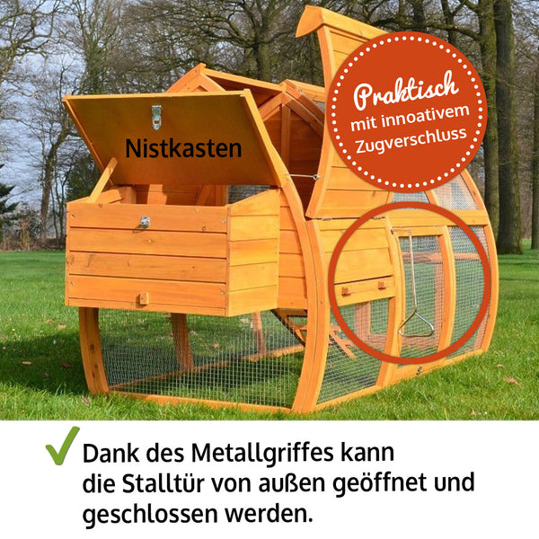 Hühnerstall Hühnerhaus Superhenne mit Nistkasten
