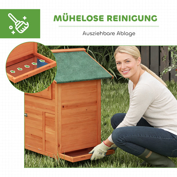 Hühnerstall mit Nistkasten Rampe und wasserdichtem Dach aus Holz