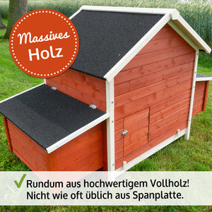 Hühnerstall Sally 117x113x90cm Rot