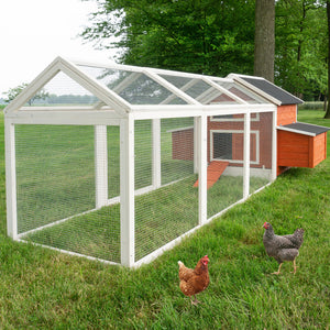 Hühnerstall Sally mit Auslauf 301x113x171cm Rot