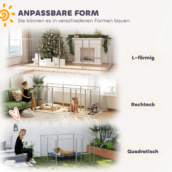 Haustiergehege flexibel für Hunde aus rostfreiem Stahl