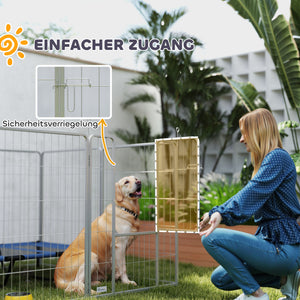 Haustiergehege flexibel für Hunde aus rostfreiem Stahl